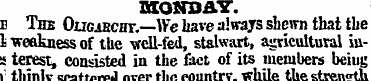 MONDAY. b The O tiGificnr.—iVc have alwa...
