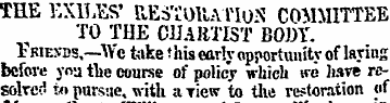 THE EXILES' HE^MlATloN COMMITTEE TO THE ...