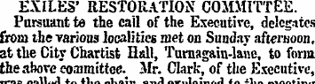 EXILES' RESTORATION COMMITTEE. Pursuant ...
