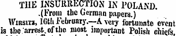 THE INSURRECTION IN POLAND..(From the Ge...