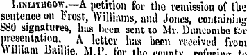Linlithgow.—A petition for the remission...