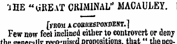 ' IHE "GRE.vT CRIMINAL" MACAULEY. J FROU...