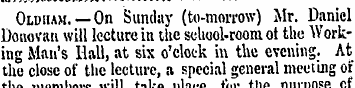 Oldham. — On Sunday (to-morrow) Mr. Dani...