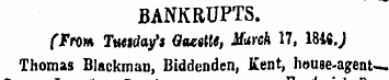 BANKRUPTS. fJFro* TtMido/i Gaeetle, Marc...