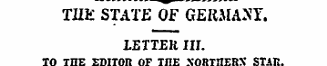 TIIE STATE OF GERMANY. LETTER III. XO TH...