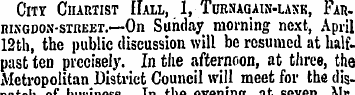 City Chartist Hall, 1, Tcrnagain-laxk, F...