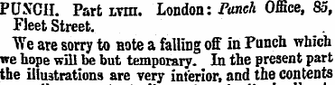 PUNCH. Part Lvm. London: Faneh Office, 8...