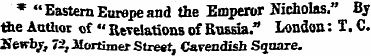 * "Eastern Europe and the Emperor Nichol...