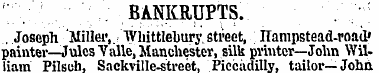' BANKRUPTS..Joseph Milla'. Whittleburys...