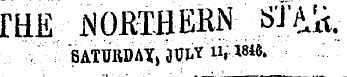 r^E JS OMHERN Sf/Lii. , SATURDAY, JULY U, "ioV