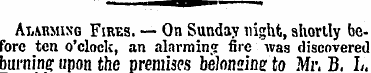 AiARMiSG Fires. — On Sunday night, short...