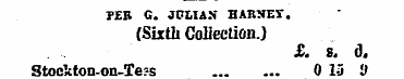 PER G. JULIAN HAKNET. (Sixth Collection....