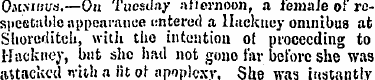 Omxuwh.—On iuesday aiternoon, a female o...