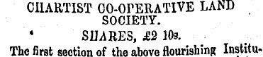 CHARTIST CO-OPERATIVE LAND SOCIETY. SHAR...