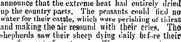 announce that the extreme heat had entir...