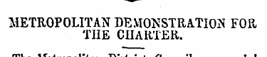 METROPOLITAN DEMONSTRATION FOR TIIE CHAR...