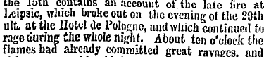 an account of the late lire at Lcipsic, ...