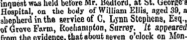 inquest was held before Mr. Bedford, at ...