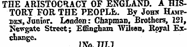 THE ARISTOCRACY OF ENGLAJ?!). A HISTORY ...