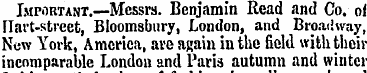 Important.—Messrs. Benjamin Read and Co....