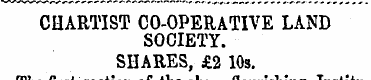 CHARTIST CO-OPERATIVE LAND SOCIETY. SHAR...
