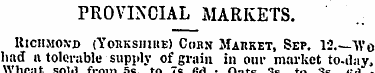 PROVINCIAL MARKETS. KlCHMOVD (YORKSHIUE)...