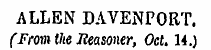 ALLEN DAVENPORT. (From the Jleasoner, Oct, 14.)