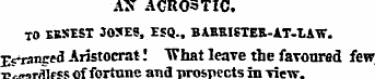 A>ACROSTIC. TO ERSEST 305ES, ESQ., BAERI...