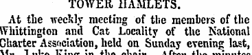 TOWER HAMLETS. At the weekly meeting of ...