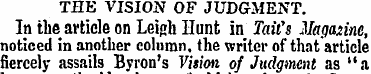 THE VISION OF JUDGMENT. In the article o...