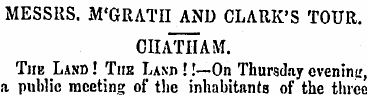 MESSRS. M'GRATH AND CLARK'S TOUR. CHATHA...