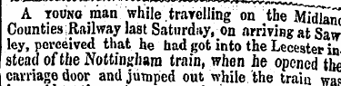 A young man while .travelling on the Mid...