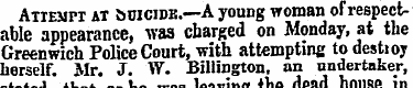 Attempt at snicioK.—A young woman of res...