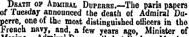 Dbath op Admiral Dupehre.—The paris pape...