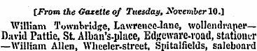 [From the Gazette of Tuesday, Xovemher 1...