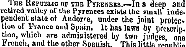 The Republic of tub Pyrenees.—In a deep ...