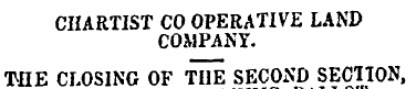 CHARTIST CO OPERATIVE LAND COMPANY. THE ...