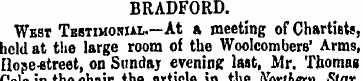 BRADFORD. West Testimonial.—At a meeting...