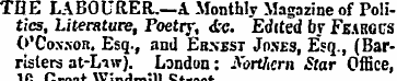 THE LABOURER.—A Monthly Magazine of Poli...