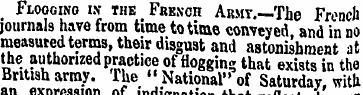 Flogging i.v the French ARMr. —The Frenc...
