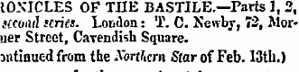 tONICLES OF THE BASTJLE.—Parts I, 2, Hto...