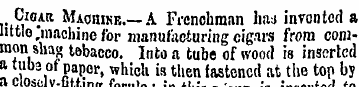 Cmur Maoihnk.— A Frenchman has invented ...
