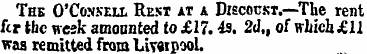 The O'Conxell Rest at a Dkcocst.—The ren...