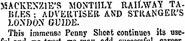 MACKENZIE'S MONTHLY RAILWAY TAIif.ES ; A...