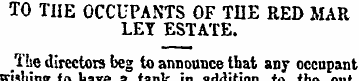 TO THE OCCUPANTS OF TIIE RED MAR LET EST...
