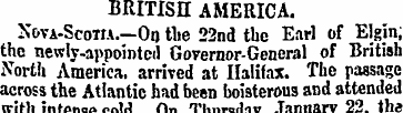 BRITISH AMERICA. Nova-Scotia.—On the 22n...