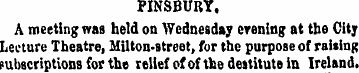 PINSBURY. A meeting was held on Wednesda...