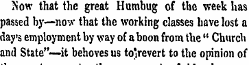 Jiow that the great Humbug of the week h...