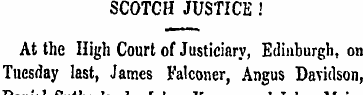 SCOTCH JUSTICE ! At the High Court of Ju...