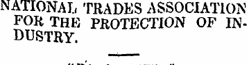 NATIONA L TRADES ASSOCIATION FOR THE PRO...
